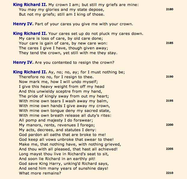 Richard II 4.1 from Open Source Shakespeare Richard II 4.1 from Open Source Shakespeare