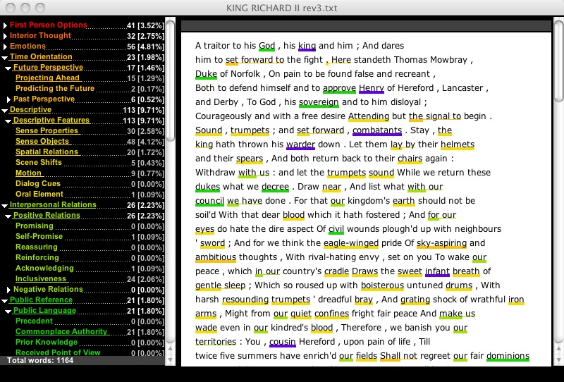 Exemplary History Chunk, from Richard II, According to PCA