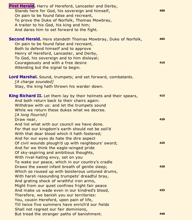 Richard II 2.1 from Open Source Shakespeare
