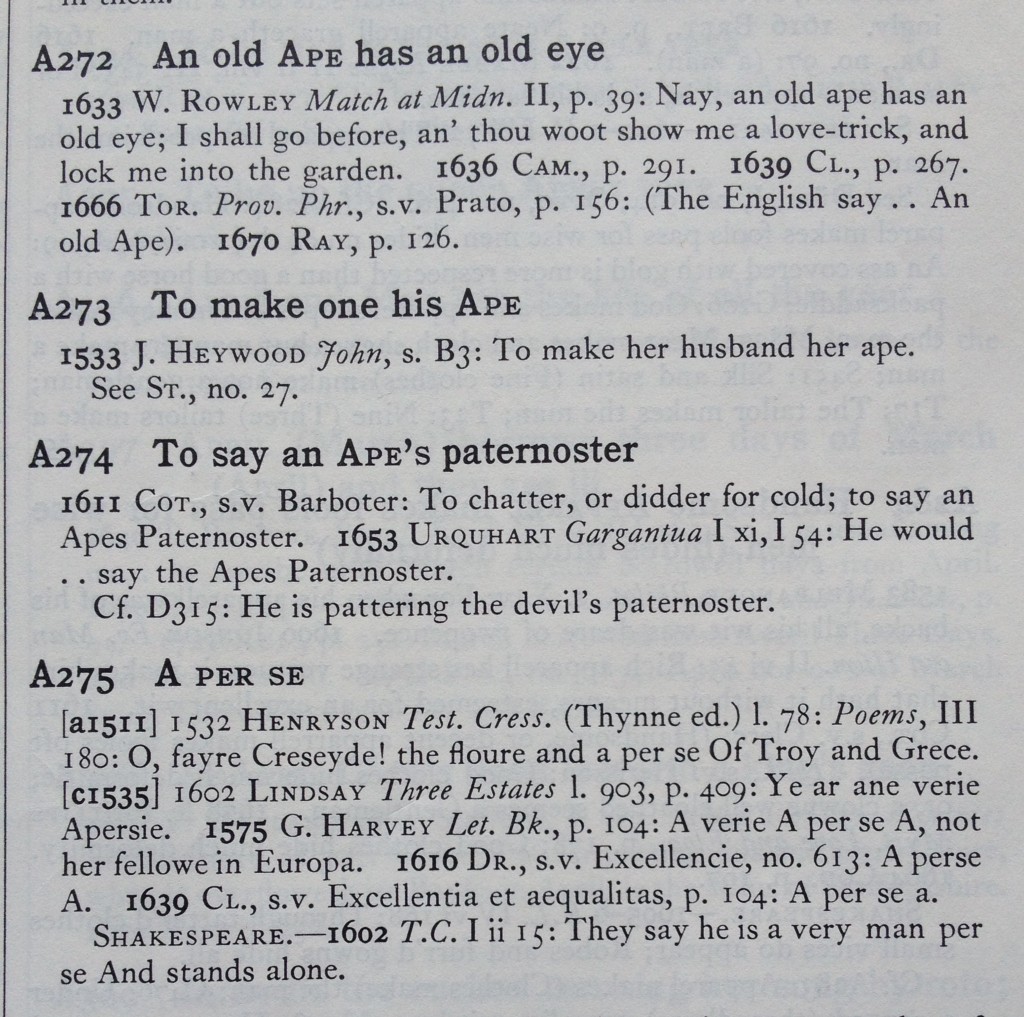 Proverb from Tilley's A Dictionary of Proverbs in England